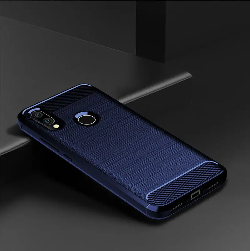 Чехол для Xiaomi Redmi 7 из матового углеродного волокна мягкий силиконовый чехол # |