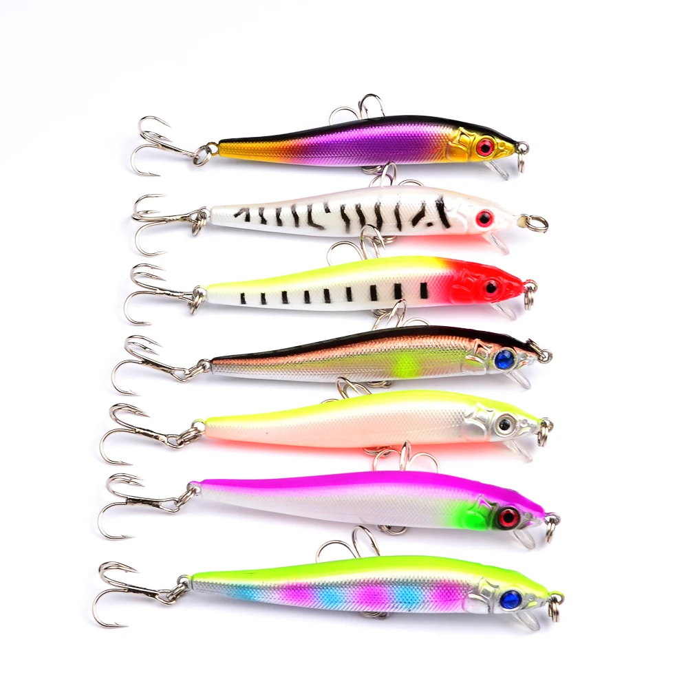 1 шт. Дешевые случайные цвета Гольян 3D глаза классические рыболовные приманки 7 см