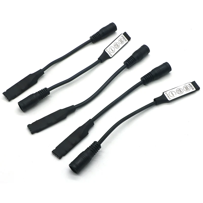 SZYOUMY 12 В 24 светодиодный RGB контроллер мини 3 клавиши DC Plug wire LED черный белый диммер