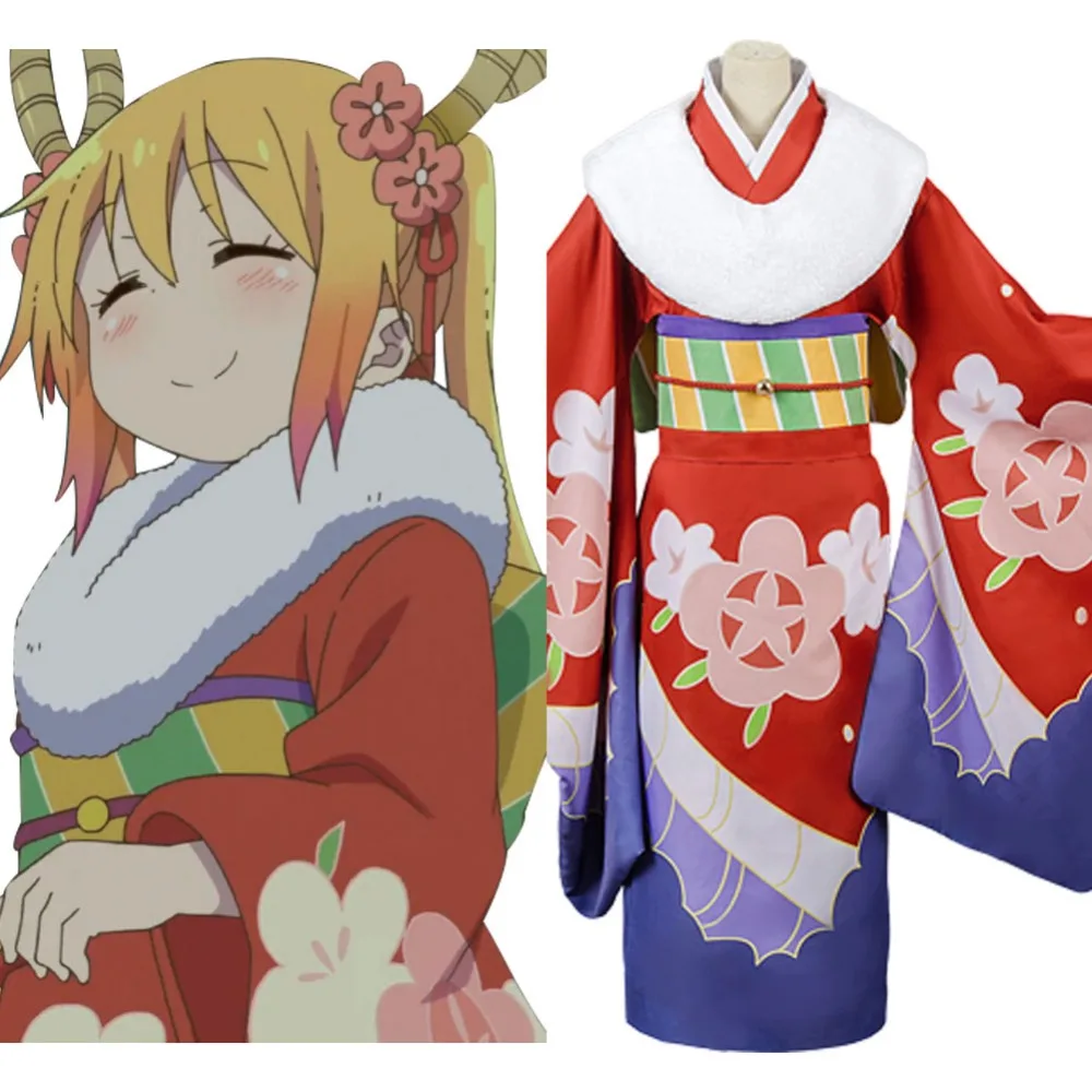 Карнавальный костюм Miss Kobayashi-san Dragon Maid костюм-кимоно для косплея ручная работа