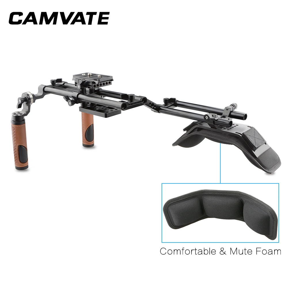 CAMVATE плечевой Риг для камеры с поролоновой накладкой и ARRI розеткой двойной