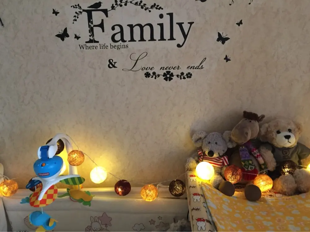 Гирлянда с хлопковыми шариками в тайском стиле 20 шт./компл. для вечерние НКИ патио