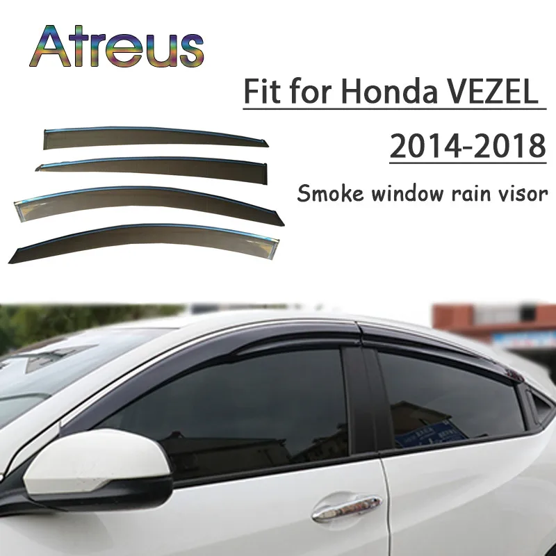

Atreus 1set ABS For 2018 2017 2016 2015 2014 Honda Vezel Accessories Car Vent Sun Deflectors Guard Smoke Window Rain Visor