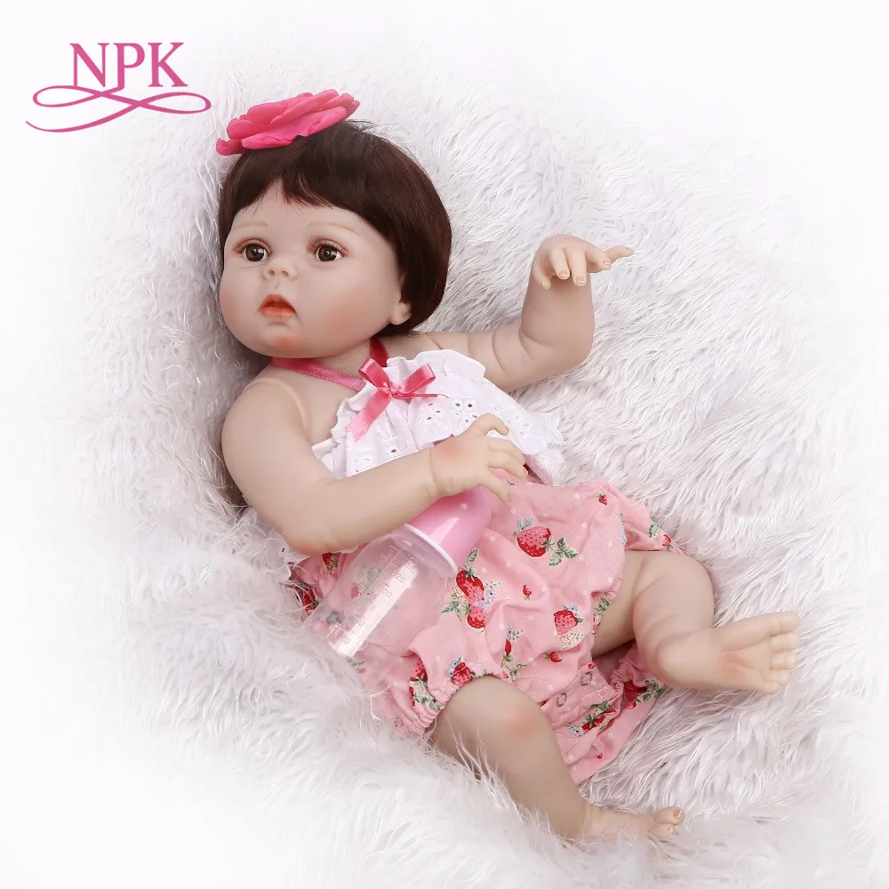NPK полностью силиконовая виниловая Кукла реборн 22inches50cm кукла для новорожденных