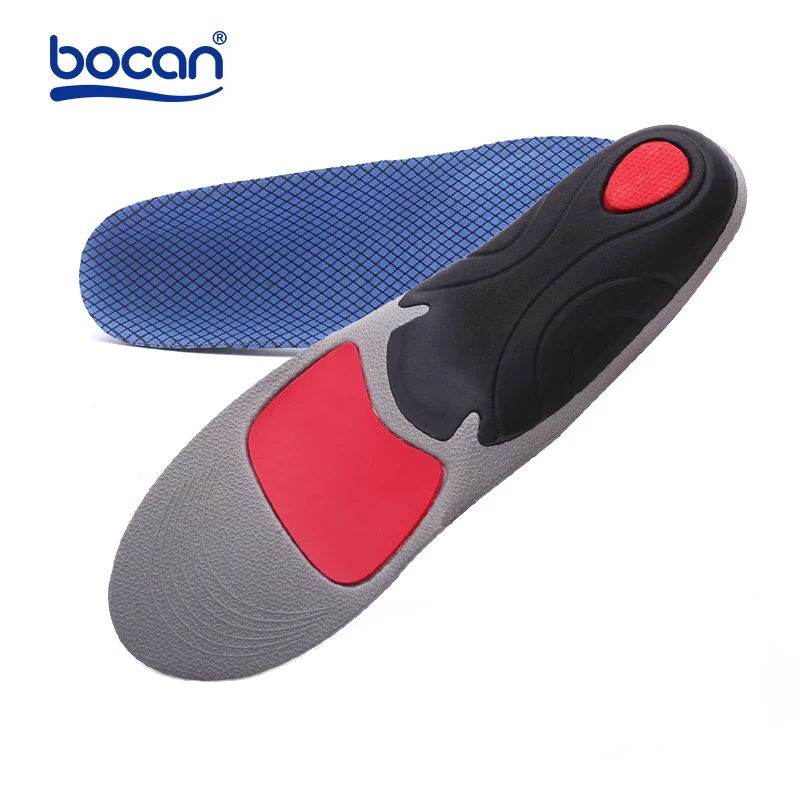 Bocan Orthopedic insoles for flat foot arch support shock absorption for 2 sizes shoe insole for 6009