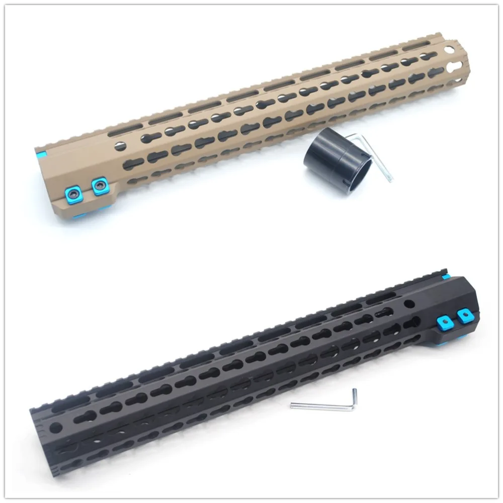 

15'' Inch Tan/Black Free Float System High Profile Keymod Picatinny Rail Handguard LR-308