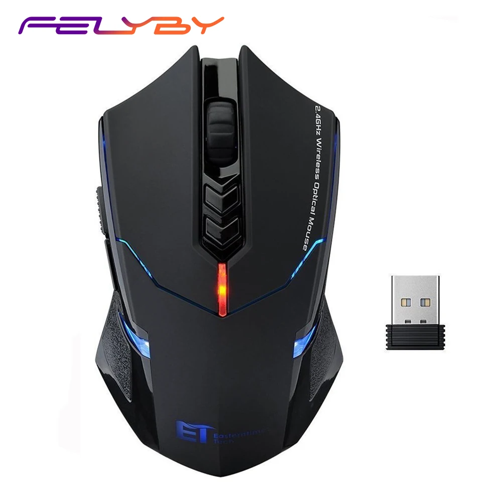 FELYBY Беспроводная Бесшумная игровая мышь 2 4G компьютерные беспроводные мыши 2400
