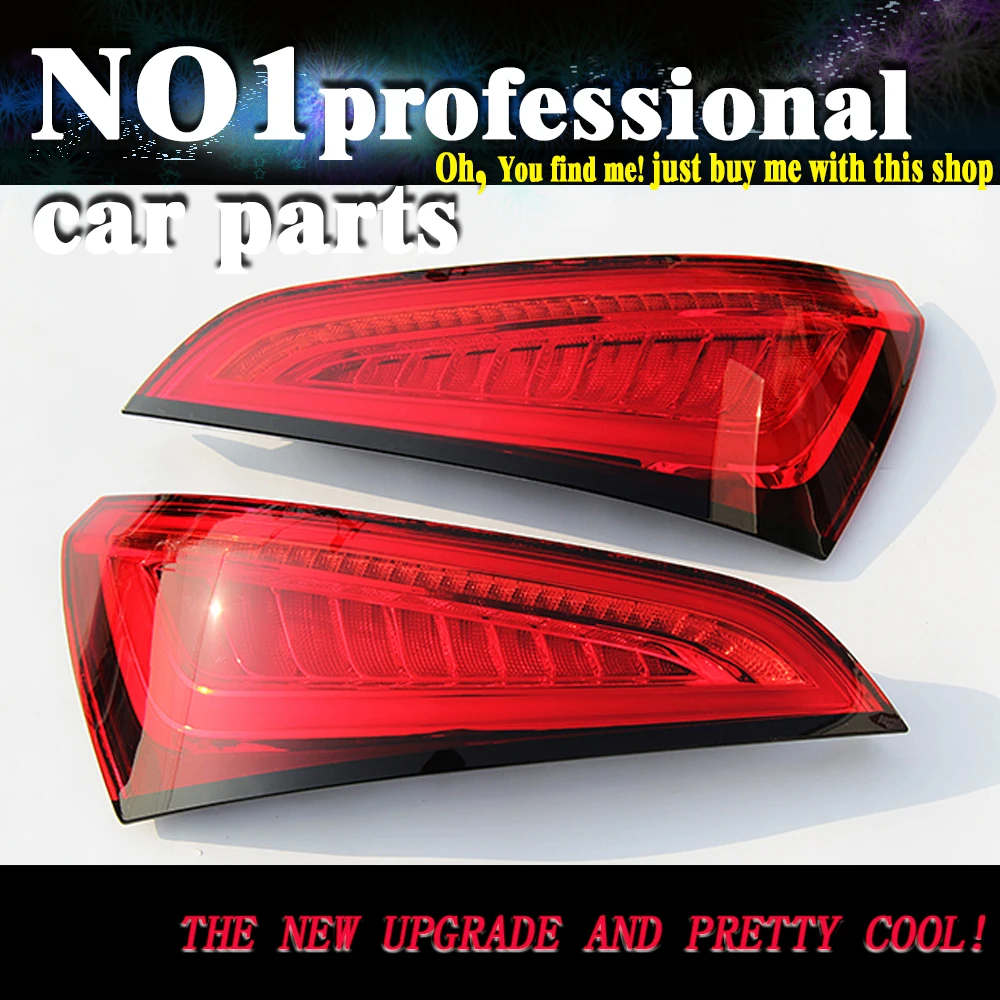 

OUMIAO Taillights for Audi Q5 2009-2015 LED Tail Lamp rear trunk lamp cover drl+signal+brake+reverse Dynamic steering taillight