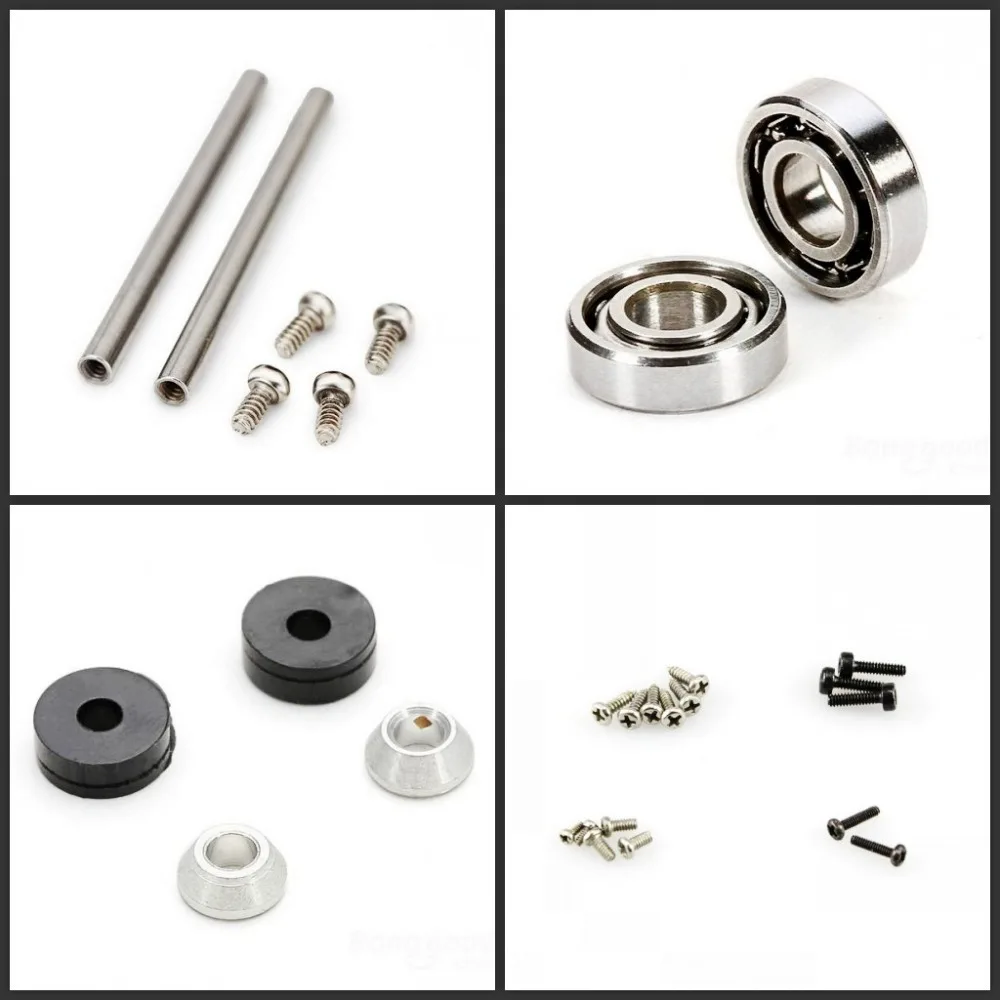 

1 set as picture showing Rubber ring Bearing Shaft Screws WL Toys wltoys XK K120 SHUTTLE Rc Spare Parts Rc Helicopter