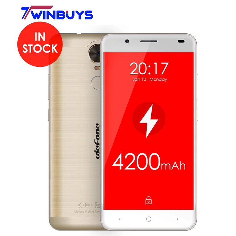 Смартфон Ulefone Tiger 4200 мАч MTK6737 четырехъядерный Android 6 0 5 дюймов 2G ram 16G rom 720P отпечаток