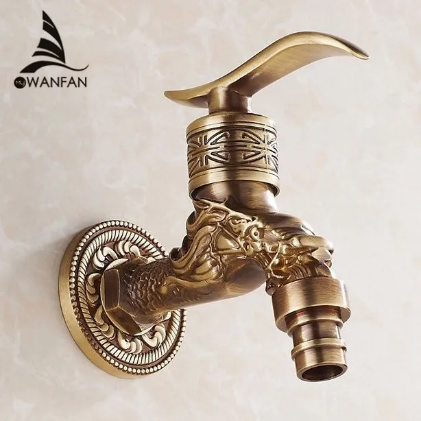 

Bibcock Faucet For Outdoor Garden Brass Antique Bronze Washing Machine Faucet Wall Bathroom Mop Tap Toilet Cold Bibcock 18668