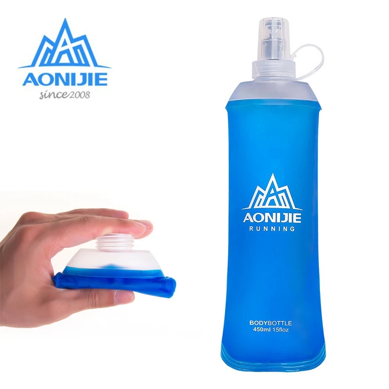 

AONIJIE 450 мл мягкая колба складные термополиуретановые гидратации бутылки BPA бесплатно чайник для воды легкий для кемпинга на открытом воздух...