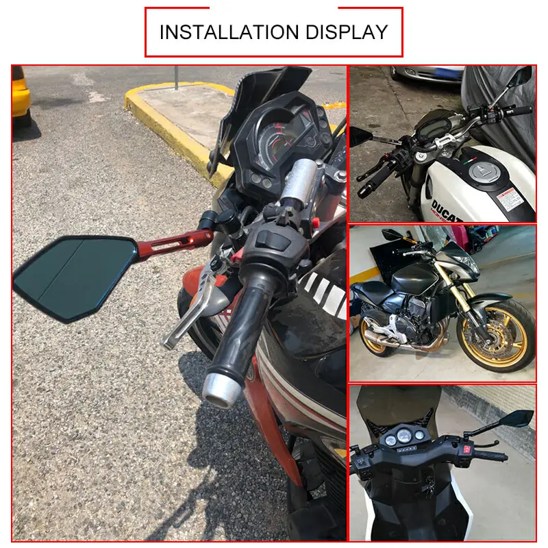 2 шт. универсальное мотоциклетное зеркало заднего вида Moto CNC боковые зеркала для YAMAHA ys 150 tmax 530 tdm 850 fz6n mt10 c8 nmax 155 fazer8