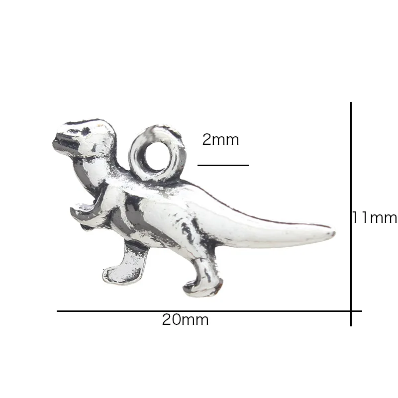 Подвески в виде динозавра 20 шт./лот подвески из античного сплава для изготовления