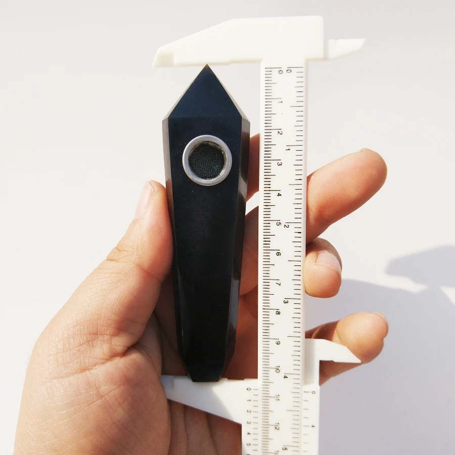 Прямая поставка оптовая продажа натуральный обсидиановый кристалл трубка для