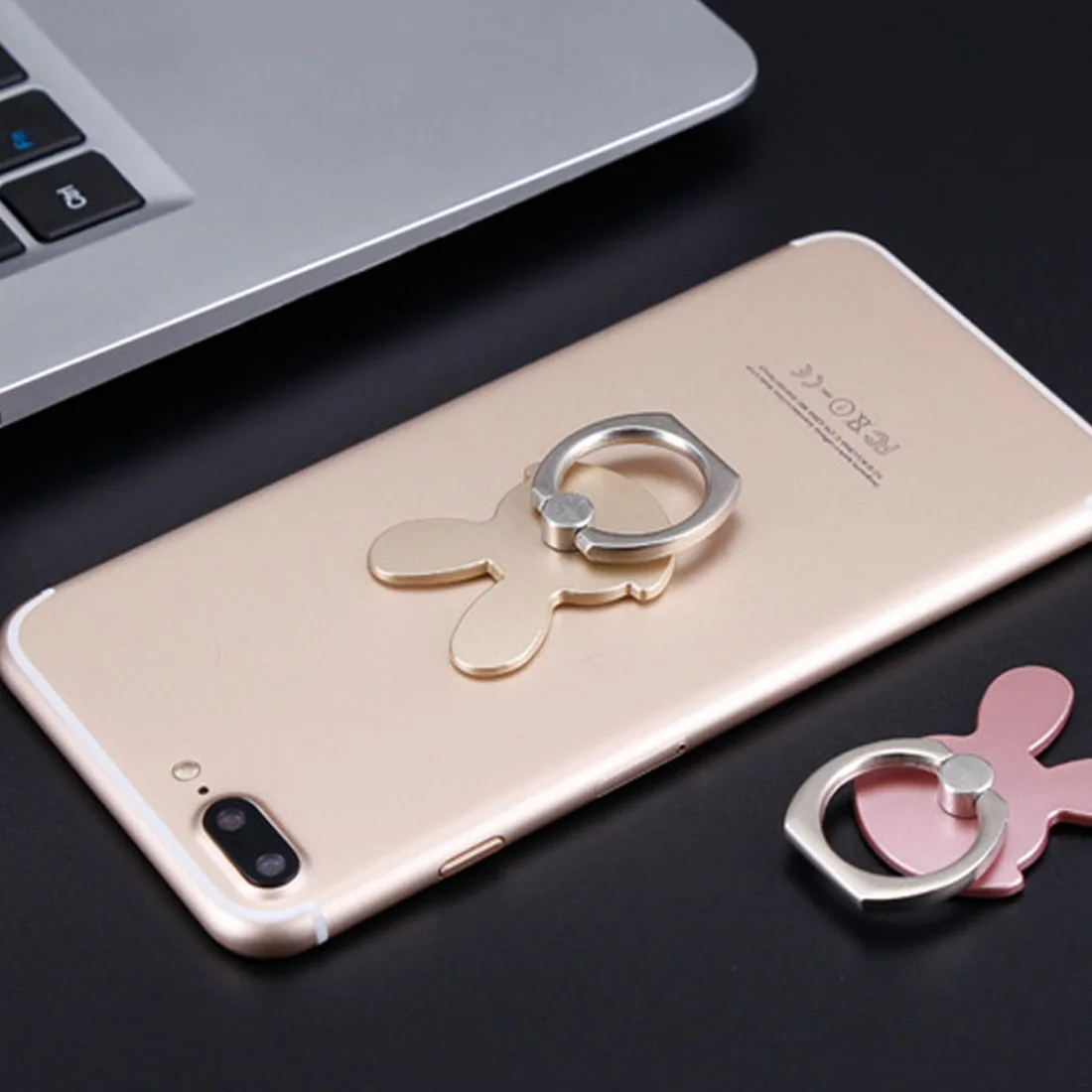 Etmakit 360 Degree Metal Finger Rabbit Shape Phone Holders Ring Mobile Smartphone Stand Holder For iPhone for Samsung | Мобильные