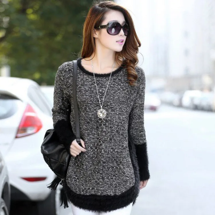 Autumn/winter 2014 the Korean version of women's plus size sweater long sleeve t large zip around wallet easing new sweatshirts | Женская