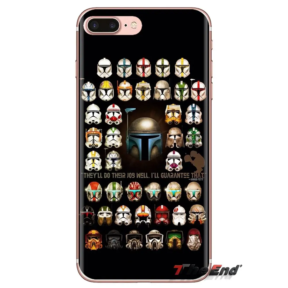 Прозрачный чехол из ТПУ для Samsung Galaxy S3 S4 S5 Mini S6 S7 Edge S8 S9 S10 Plus Note 3 4 5 8 9 Stormtrooper Helmet Star