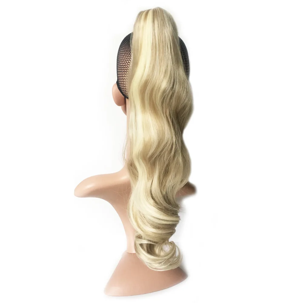 Женский длинный хвост Delice 22 дюйма черный коричневый волнистый конский