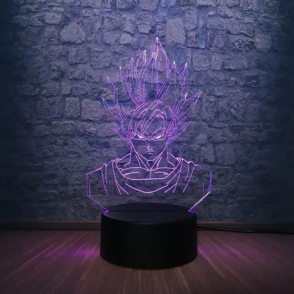 Новый супергерой Жемчуг дракона сон Гоко 3D Светодиодная лампа RGB светильник ing 7