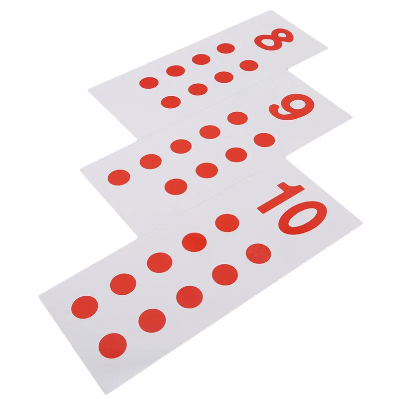 Обучающие Детские игрушки 10 шт. карточки для малышей Монтессори и счетчики