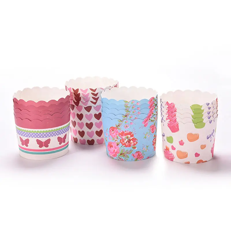 50Pcs Colorful Cute Paper Cake Cup Oven Baking Tools Tray Liners Muffin Kitchen Cupcake Cases | Дом и сад