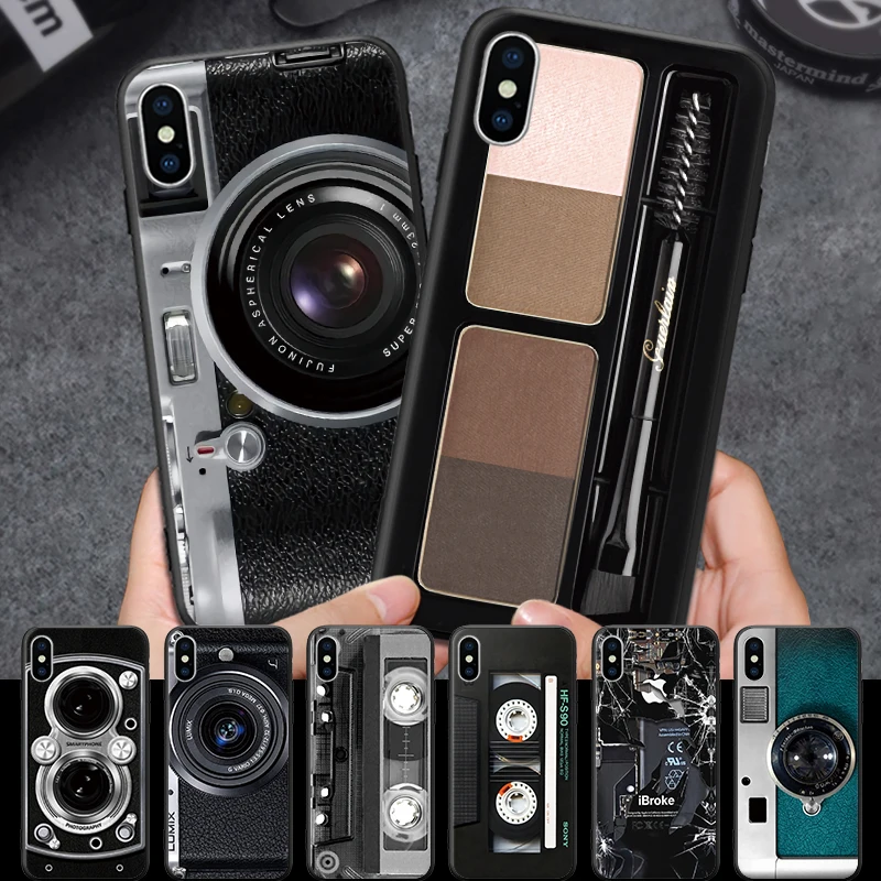 Для iPhone 5 5S SE 6 6S 7 8 Plus X XR XS Max черный Жесткий чехол для телефона реалистичный