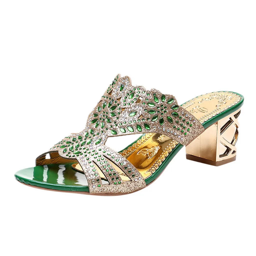 SAGACE/простые женские модные шлепанцы на высоком каблуке повседневные уличные