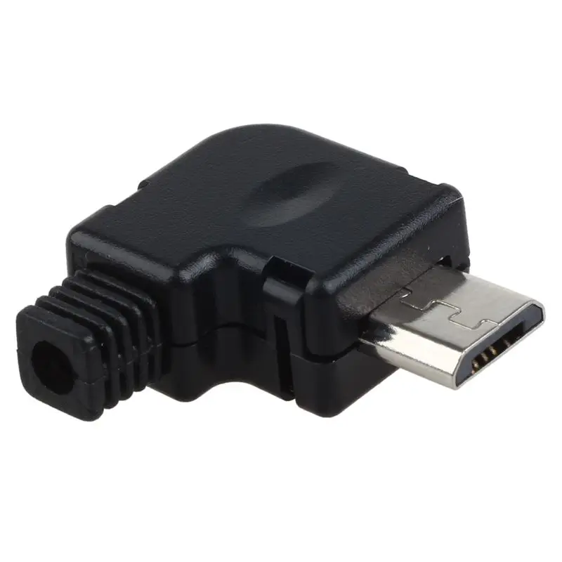 Новый Прямоугольный Micro USB 5 P порт штекер разъем с пластиковой бухтой|Соединители|