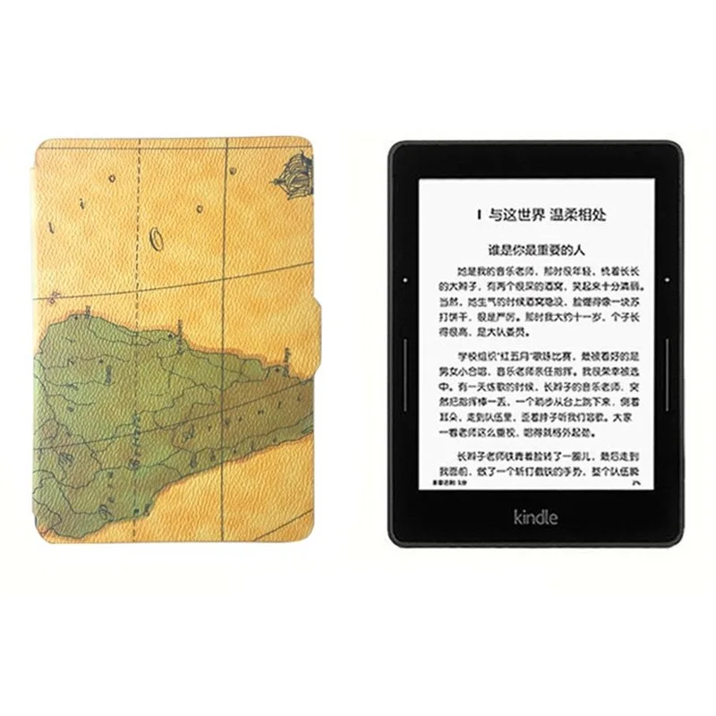 Ультратонкий кожаный чехол с картой для Amazon kindle paperwhite 1 2 3 планшета Kindle Paperwhite 2013 2015