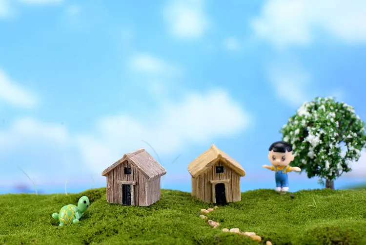 1 шт. Diy полимерные поделки мини дом искусственное украшение для сада