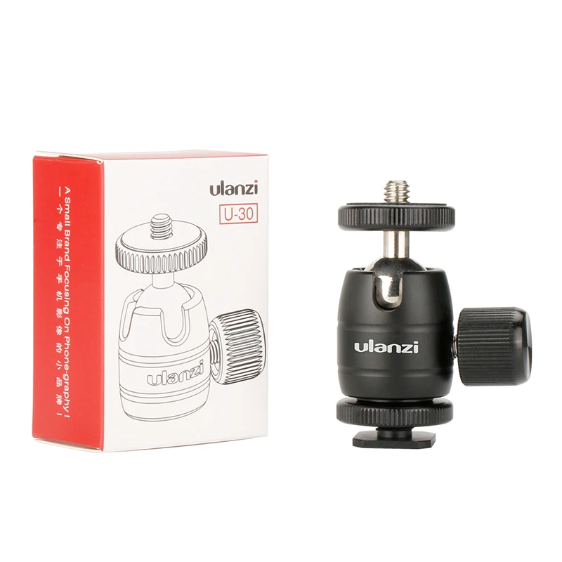 Алюминиевый Супер Мини шаровой головкой w 1/4 ''винт и Холодный башмак адаптер