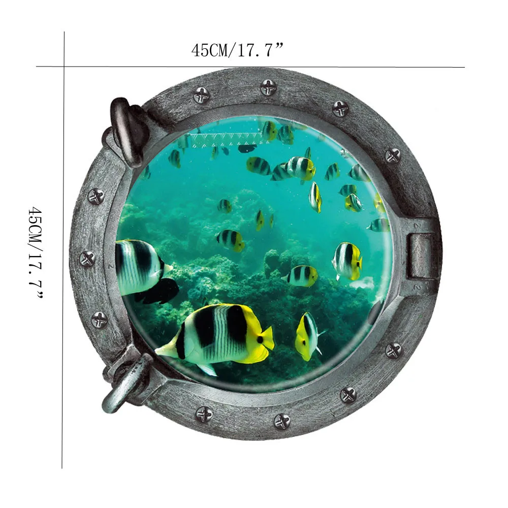Новая Фантастическая подводная лодка портолеты рыба съемная виниловая наклейка