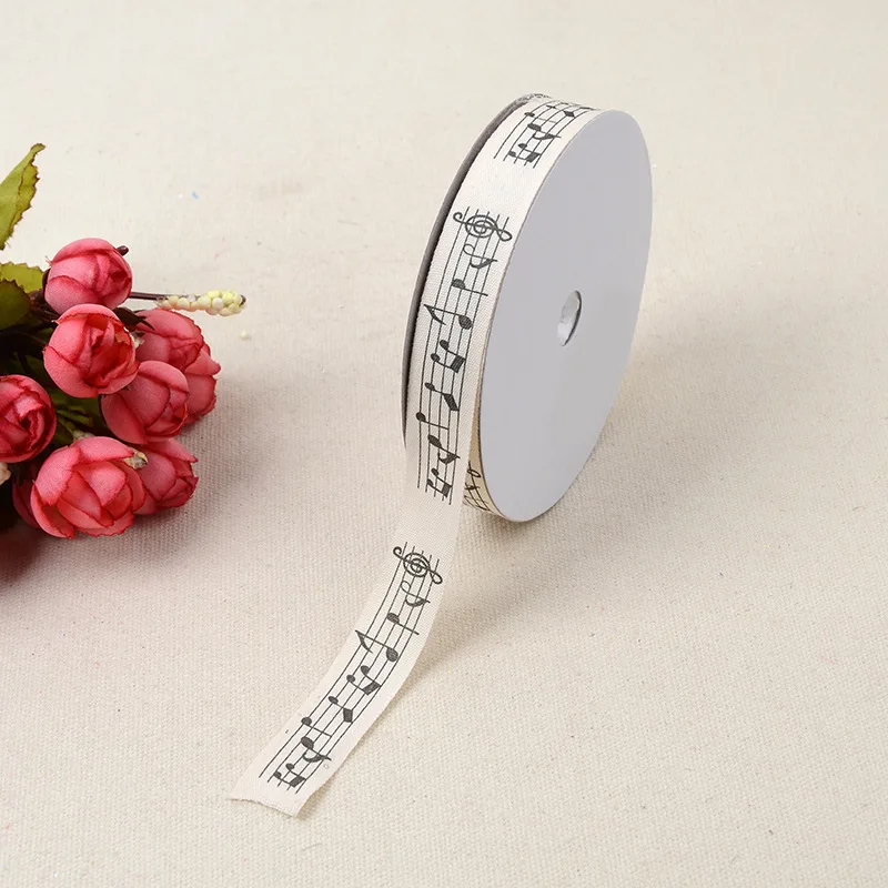 20 Ярд/лот 15 мм напечатанные музыкальные ноты корсажные ленты аксессуары для