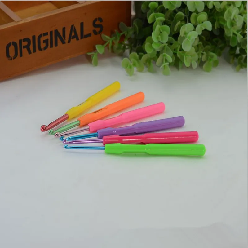 Φ 12 шт./компл. различные размеры алюминиевые пластиковые ручки вязание крючками