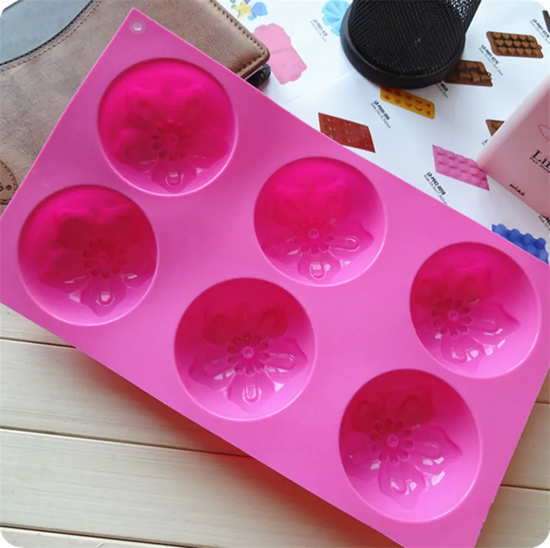 DIY силиконовая форма шесть пятью лепестками маленькими цветочками С узором из