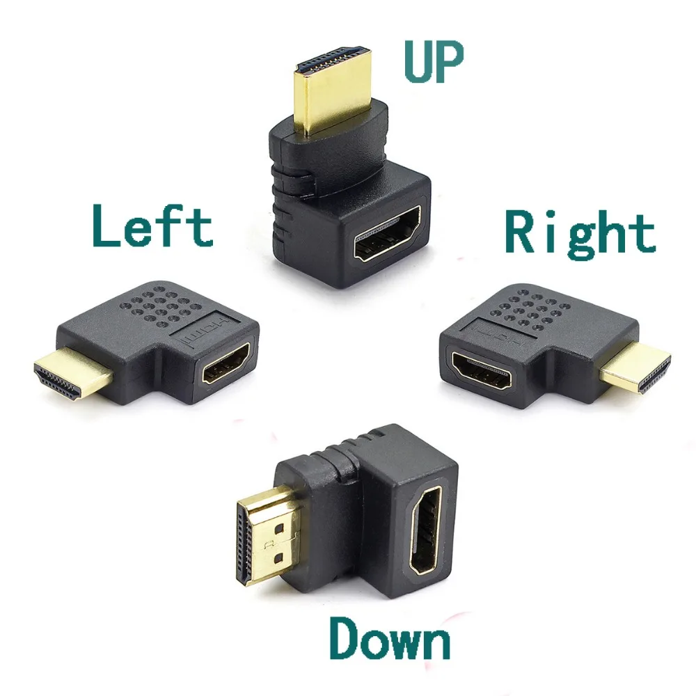 HDMI папа к Женский Кабель адаптер преобразователь удлинитель угол 90 градусов 270