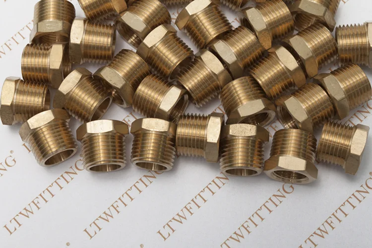 LTWFITTING Латунная Труба шестигранная стандартная арматура 1/2 дюйма Мужская x 3/8