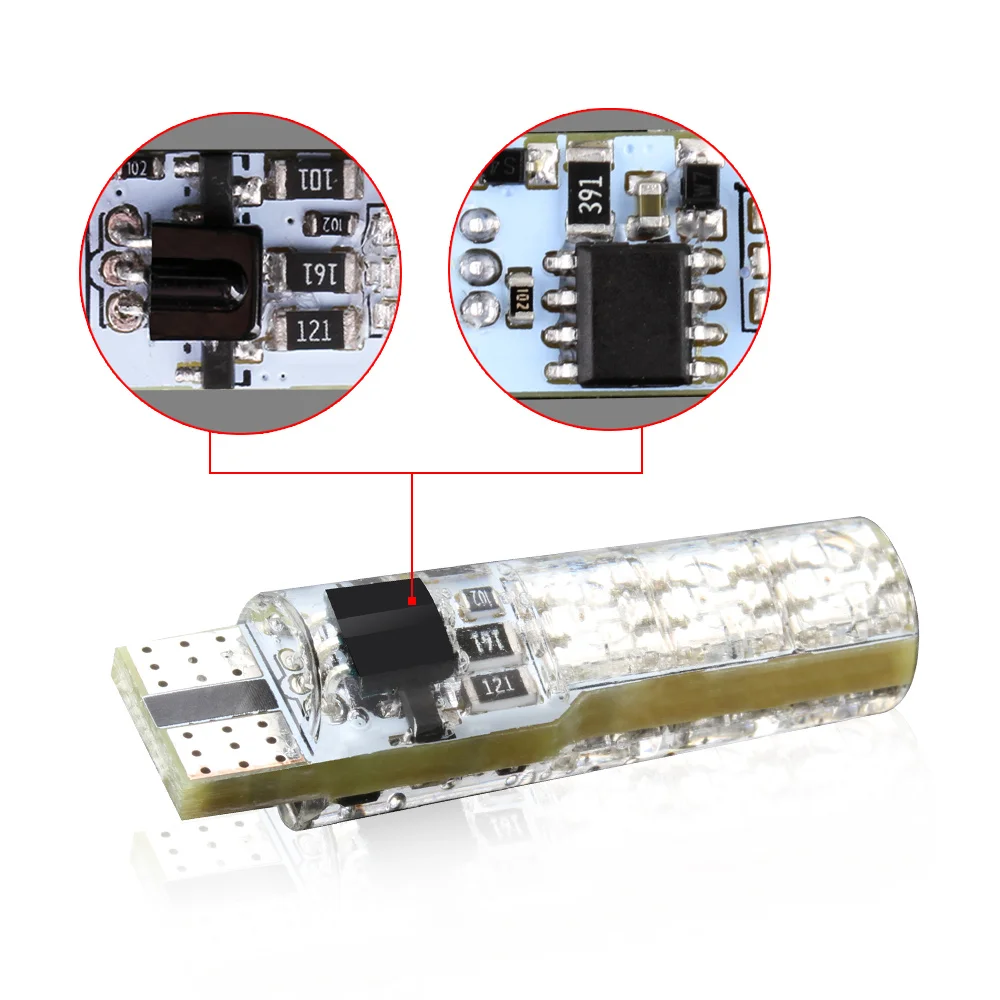Светодиодные лампы T10 RGB W5W 194 168 с дистанционным управлением светодиодные чипами