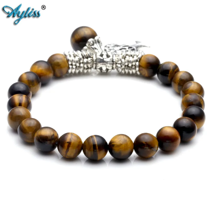 Ayliss 8MM Tiger Eye Beads Bracelets Natural Stone Tree Life Lucky Charm Stretch Reiki Healing Yoga Gem Jewelry | Украшения и