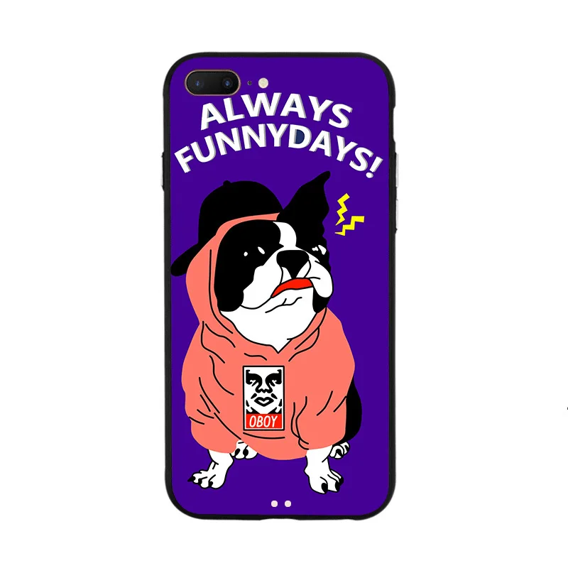 Y-ZU Phone Case For iPhone 6 6s 7 8 plus X Creativity Funny dog Hand Shell Personality Silicone edge protection Free Shipping |
