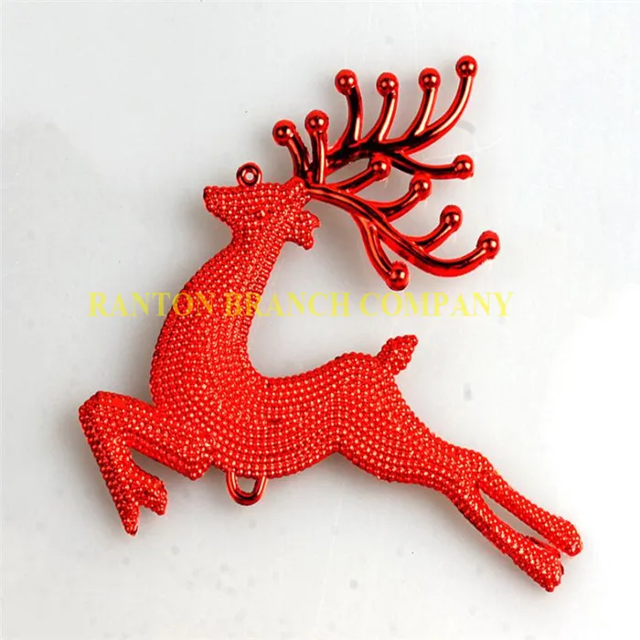 

New arrive Ranton 12*14cm FIVE Colors powder high-grade Christmas tree ornaments elk 20 g supplies crafts hanging for party