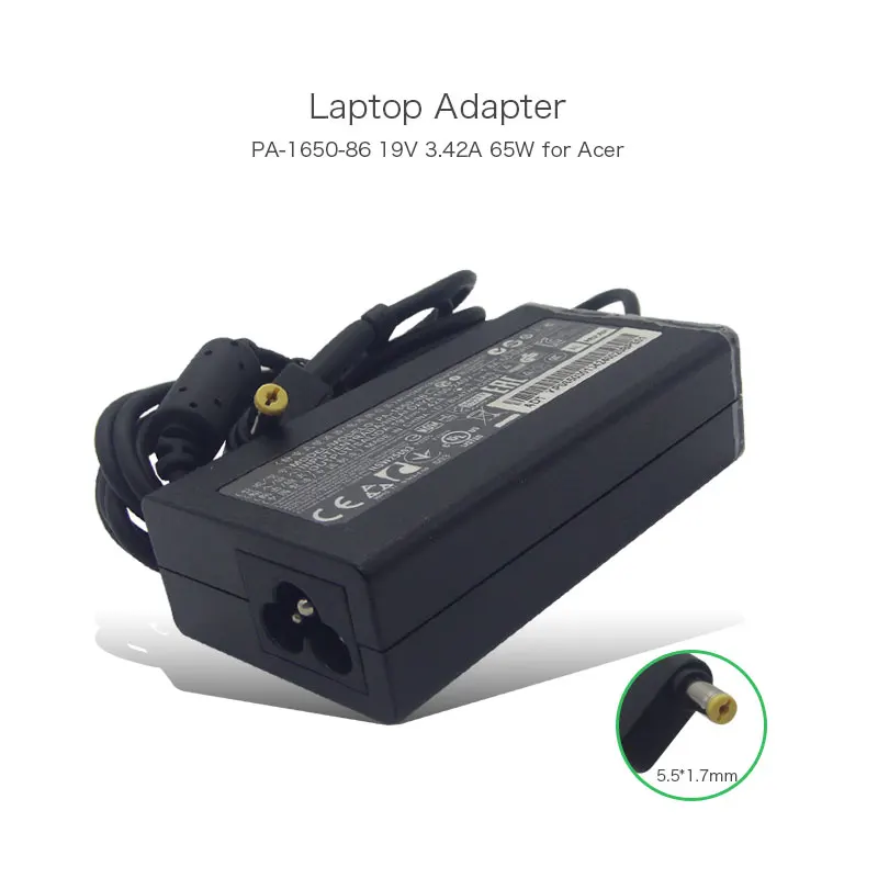 19V 3.42A 65 Вт адаптер для ноутбука Acer Aspire 4810-4439 PA-1650-86 AP.06501.005 AP.06503.003 AP.06503.006 SADP-65KB D AC