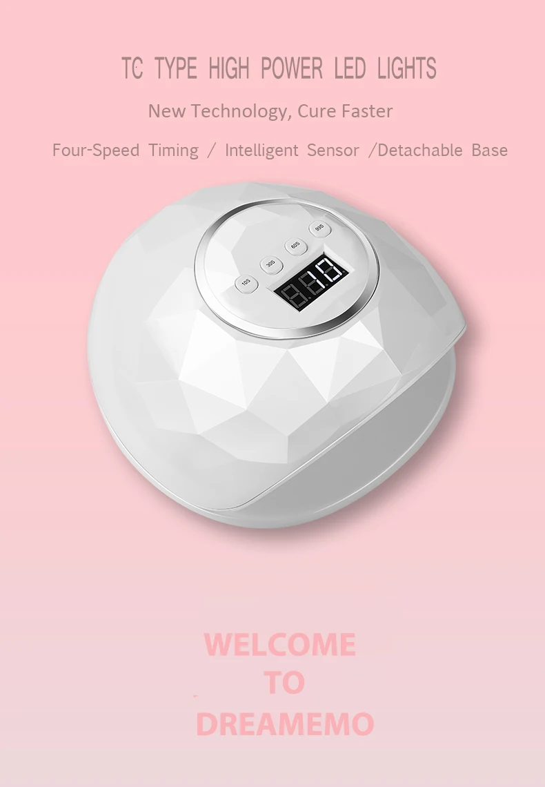 Dreamemo 86 Вт УФ светодиодная лампа для сушки ногтей 39 шт. светодиодный двойной руки лампа для ногтей для отверждения УФ-гель для ногтей с датчиком таймер ЖК-дисплей