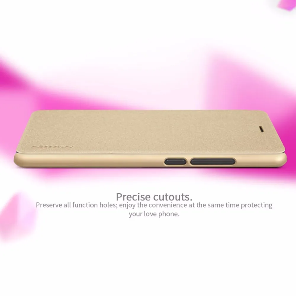 Для Meizu Pro 7 Plus NILLKIN Sparkle роскошный Флип кожаный с умным окном для просмотра задняя