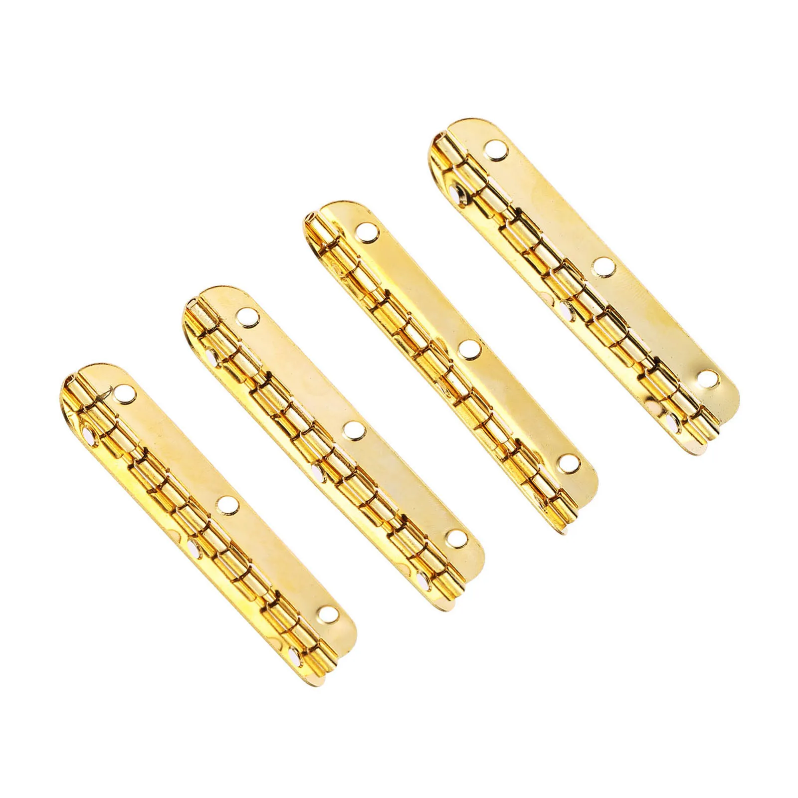 

4Pcs 65x15mm Wooden Gift Box Hinges for Kitchen Cabinets Furniture Box Hardware Box Wood Dollhouse Door Window Hinge with screws