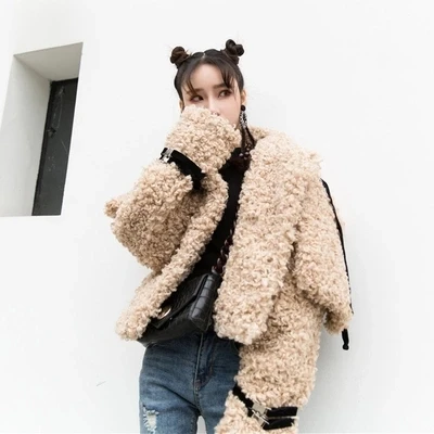 Winter New Faux Wool Short Fur Coat 17M27