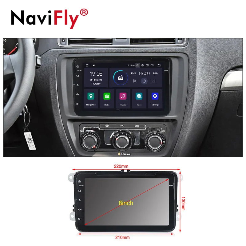 2din 8 &quotAndroid 9 0 IPS DSP автомобильный dvd Радио GPS навигация для VW Volkswagen SKODA GOLF 5 6 POLO PASSAT B7