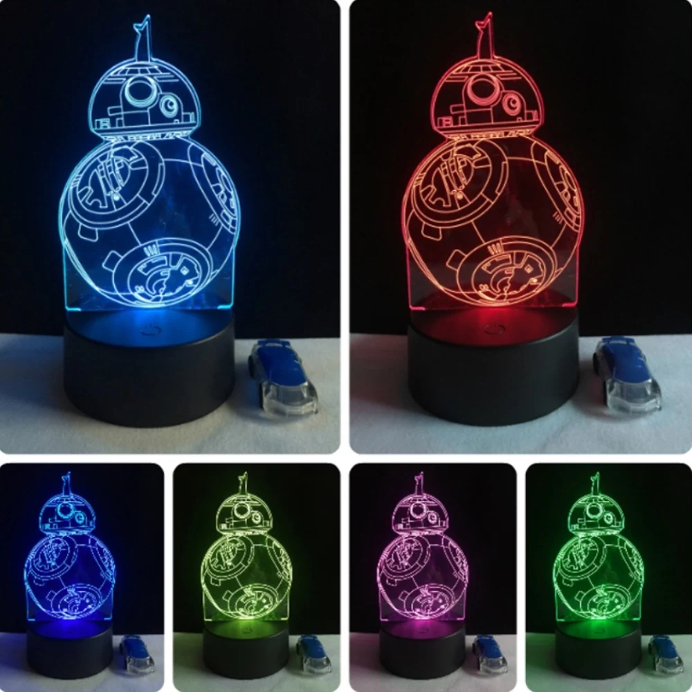 2018 NEW 3D Lamp Death Star War Darth Vader Stormtrooper Knight LED Table NIGHT LIGHT Multicolor Cartoon Toy Luminaria | Лампы и