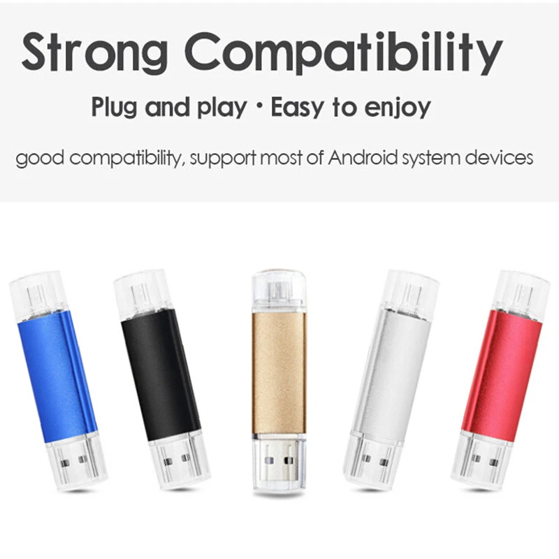 OTG USB флеш накопитель 128 ГБ высокоскоростной 64 32 16 8 внешний двойной накопитель|USB